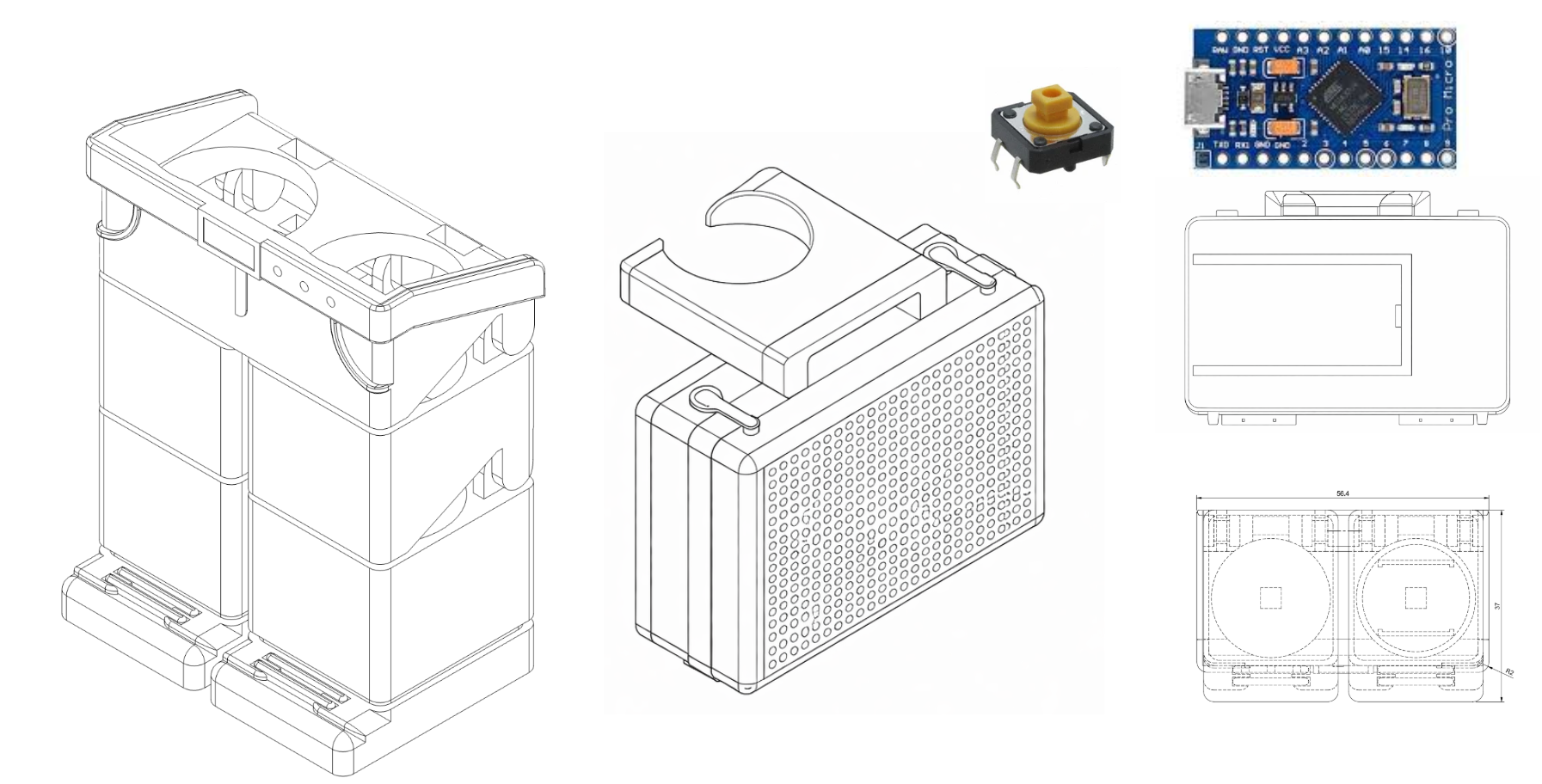 Technical drawing for Finger Spies