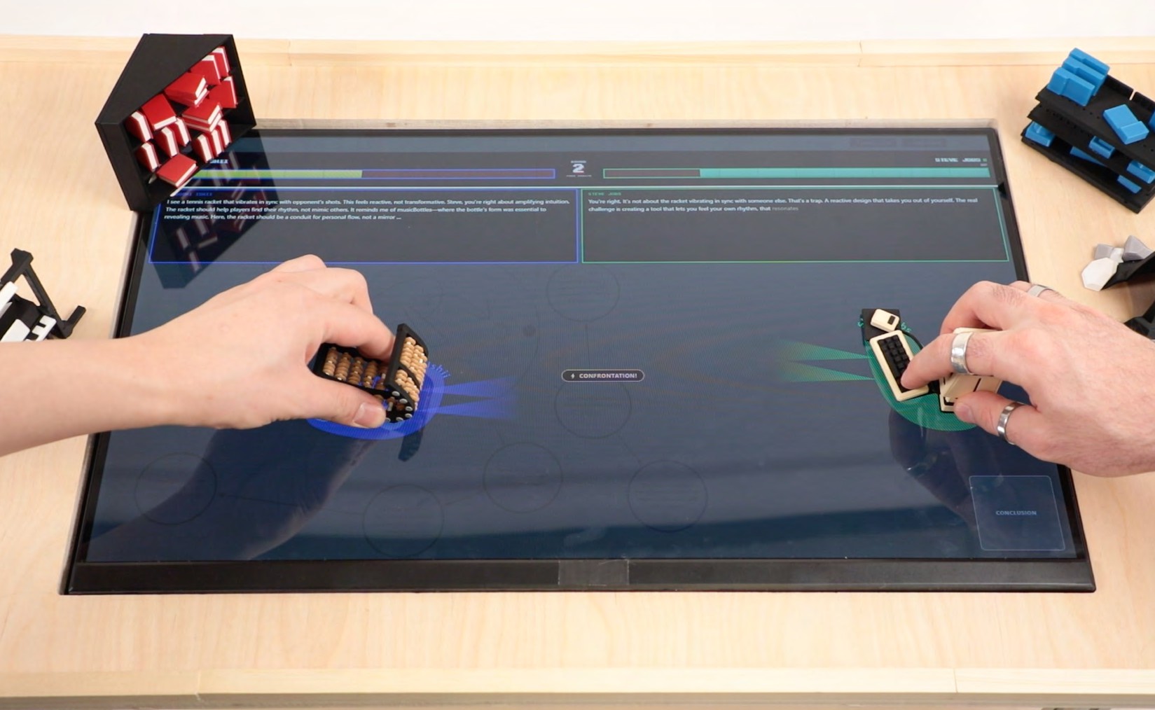 Debating mode in Tangible Co-Ideation